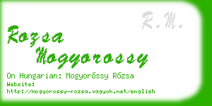 rozsa mogyorossy business card