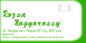 rozsa mogyorossy business card